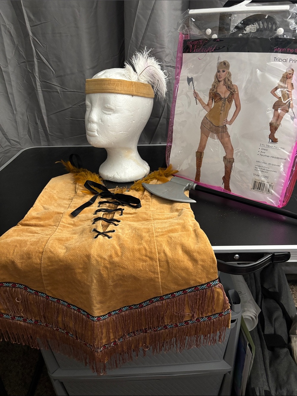 Seven 'til Midnight Tribal Princess Costume - Tan Fringe Dress